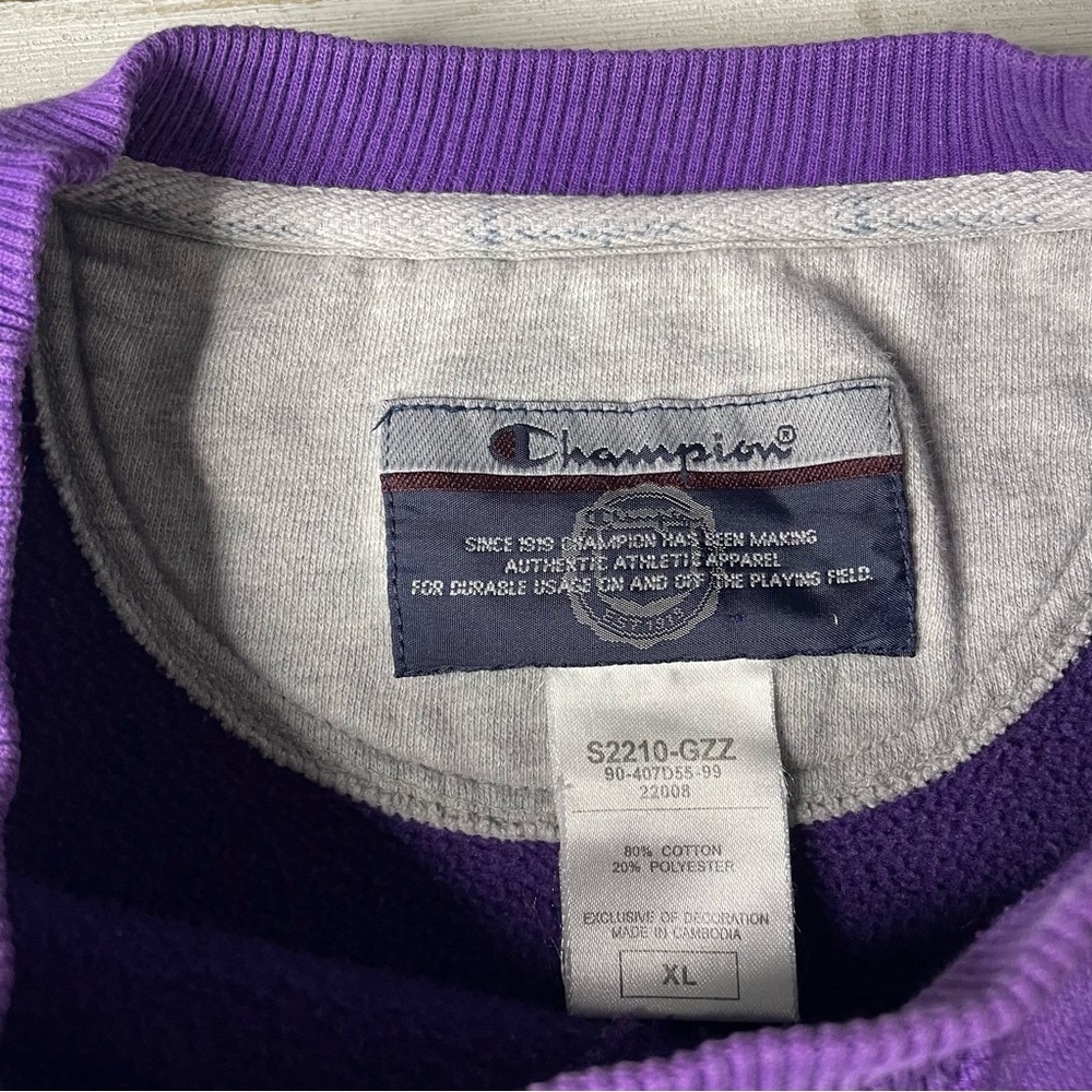 Champion Vintage Cotton Blend Crewneck Sweatshirt - Picture 3 of 3